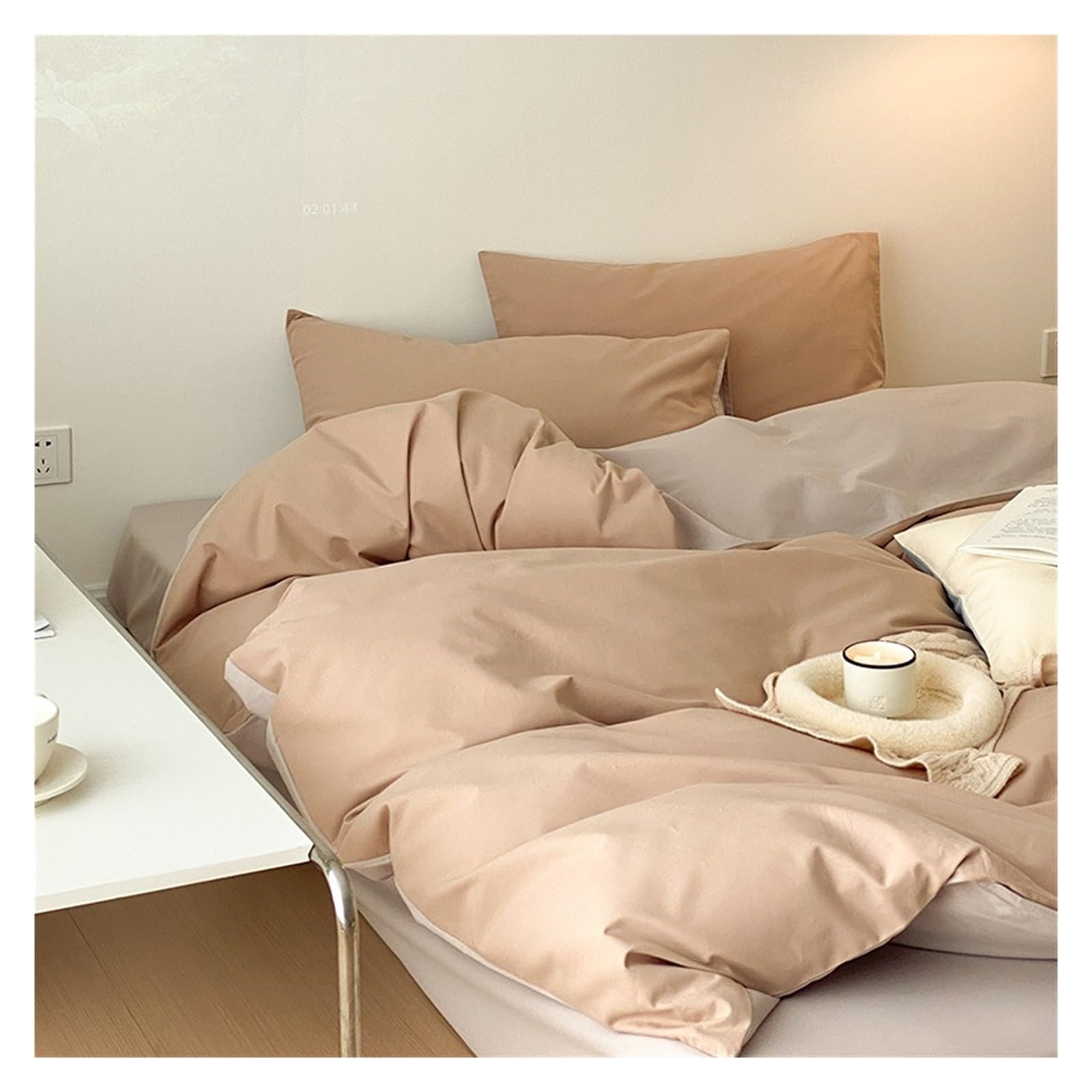 Housse de couette respirante anti-transpiration en pur coton pour un sommeil serein
