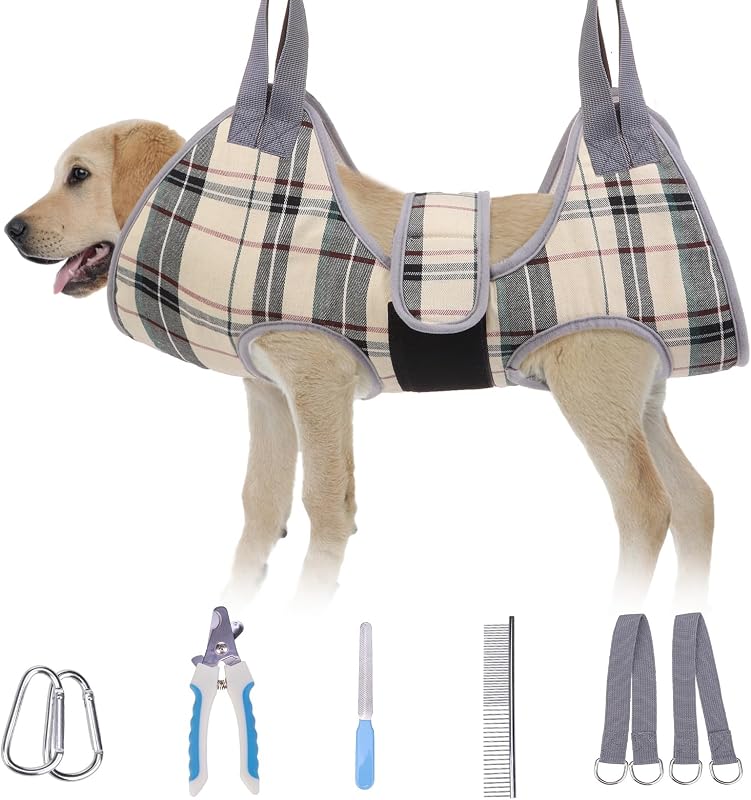 Peitoral Suspenso para Tosa e Corte de Unhas de Cães BEAUTYZOO com Kit de Cuidados, Tamanho M