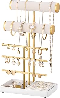 Lolalet Bracelet Display Stand Necklaces Holder, 5 Tiers Jewelry Organiz...
