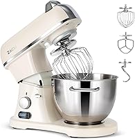 ZACME 8.4QT Commercial Stand Mixer 800W NSF Certified Quiet Heavy Duty with Timer Light 8L Bowl Accessories