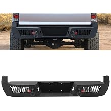 Rear Bumper Fit for Toyota Tacoma 2nd Gen 2005-2015 | license light/plate holes, D-rings, steel build