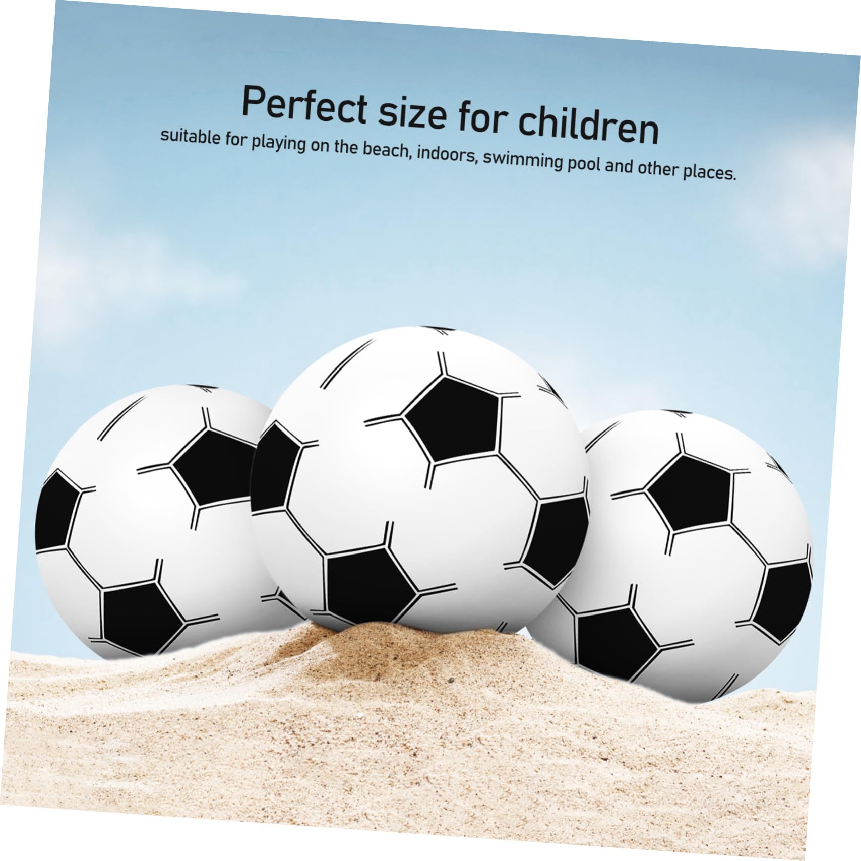 ORFOFE 15pezzi Palloni da Spiaggia Gonfiabili Calcio Pvc Bianco | Vacanze Estive, Giochi Esterno, Palloni da Spiaggia per Piscina Estiva, Palloni Gonfiabili da Spiaggia Calcio