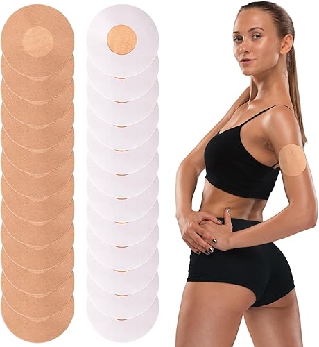 Miniatura 2 de Parches adhesivos médicos con cubierta para sensor de glucosa, 25 parches flexibles impermeables, sin pegamento en el centro, parche CGM precortado