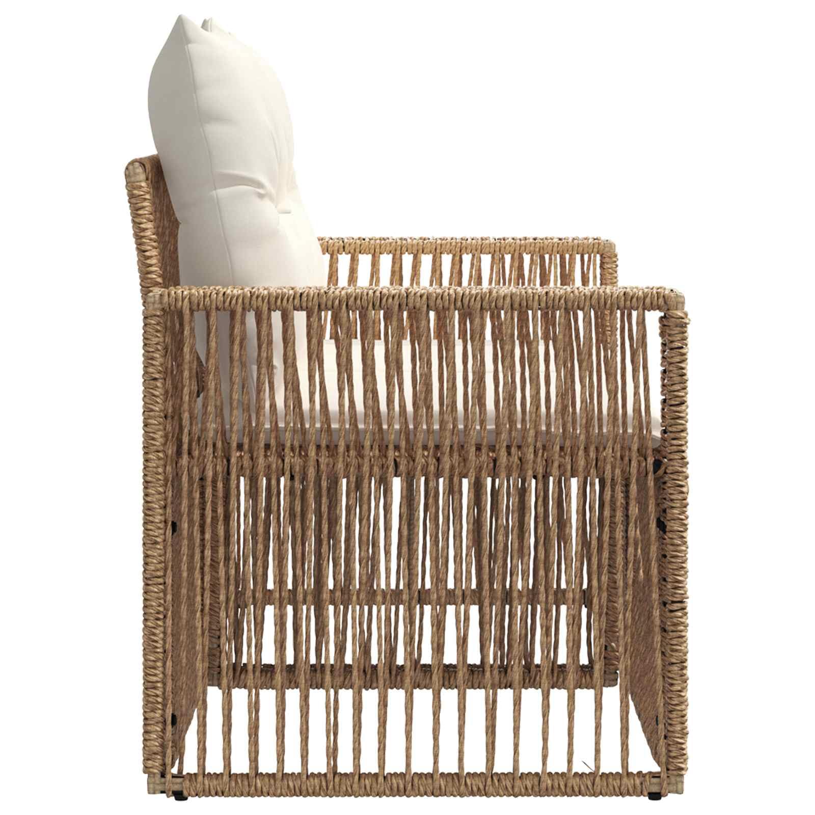 vidaXL Divano da giardino 2-Numero di posti Beige polyrattan