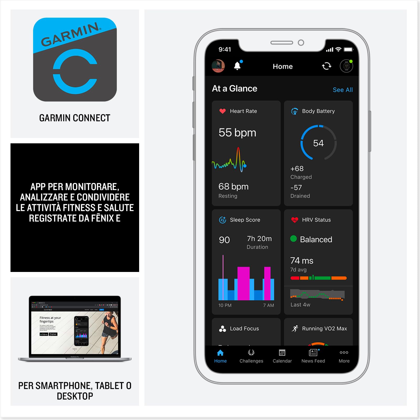 Garmin fēnix E, 47mm, Display AMOLED 1,3", Touch e Pulsanti, 90+ App per lo Sport, Training Readiness, Mappe, RoundTrip Dinamico, Pay, Autonomia 16 giorni (Slate Gray & Black)