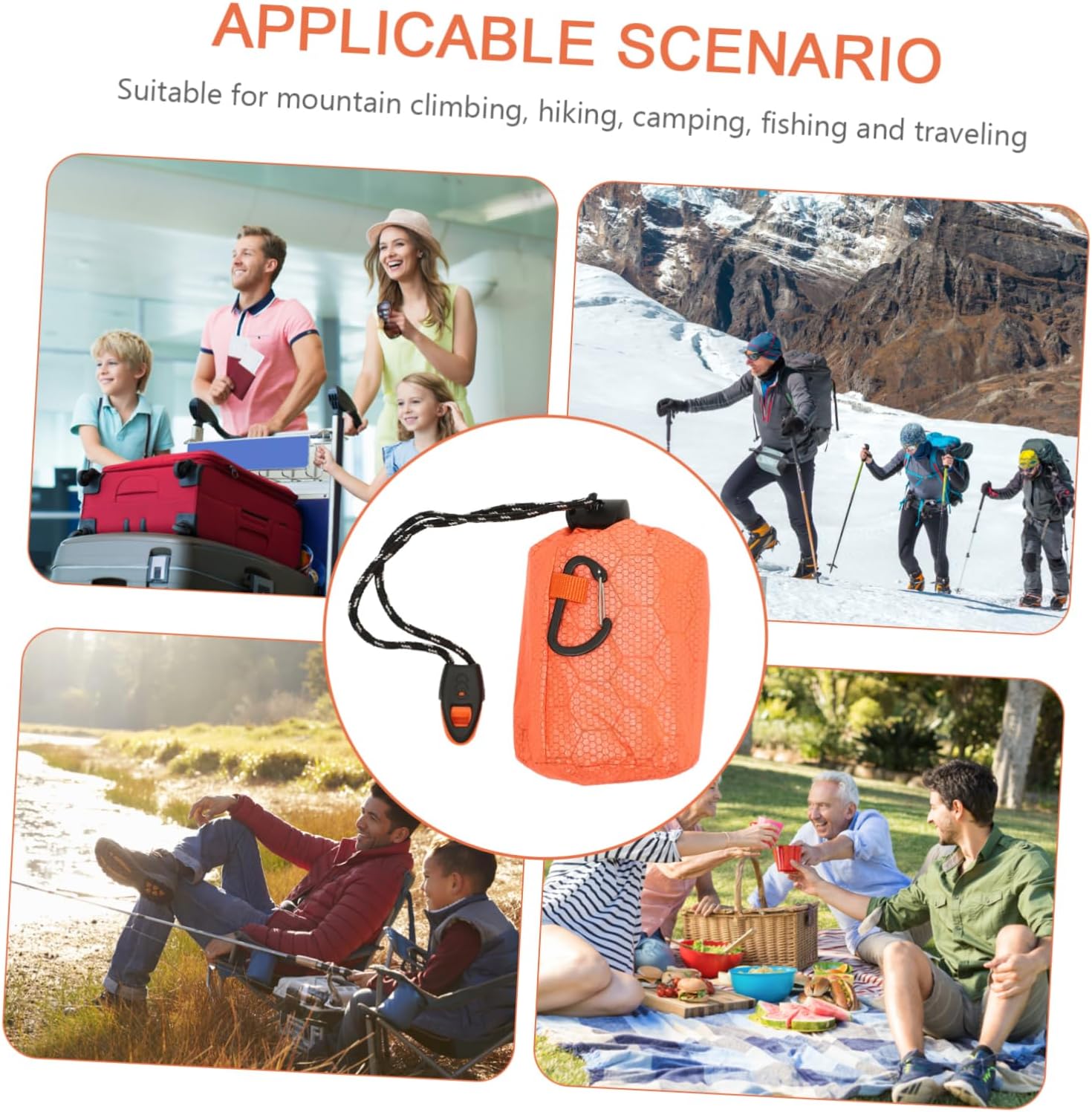 Emergency Sleeping Bag Compact Portable Waterproof Survival Sack for Outdoor Travel