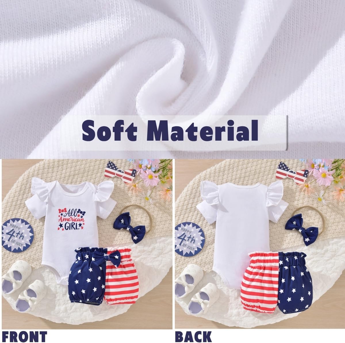 Aalizzwell Infant Baby Girls 4th of July Outfit