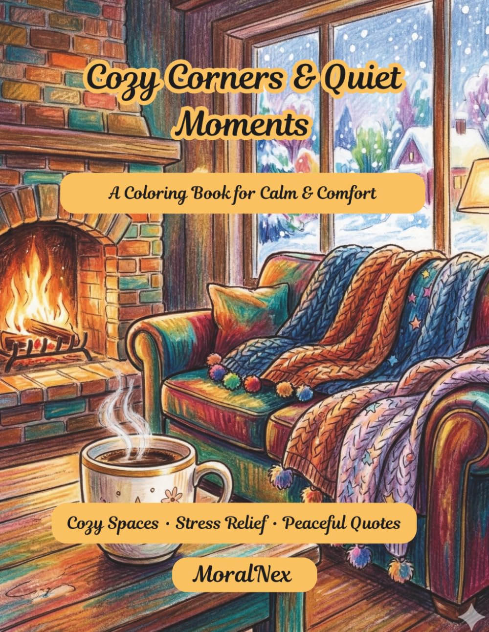 Cozy Corners & Quiet Moments: A Cozy Coloring Book Featuring Hygge Spaces, Relaxing Interiors, and Stress Relief Scenes: Soft Aesthetic Homes, ... Relaxation, Mindfulness, and Creative Escape