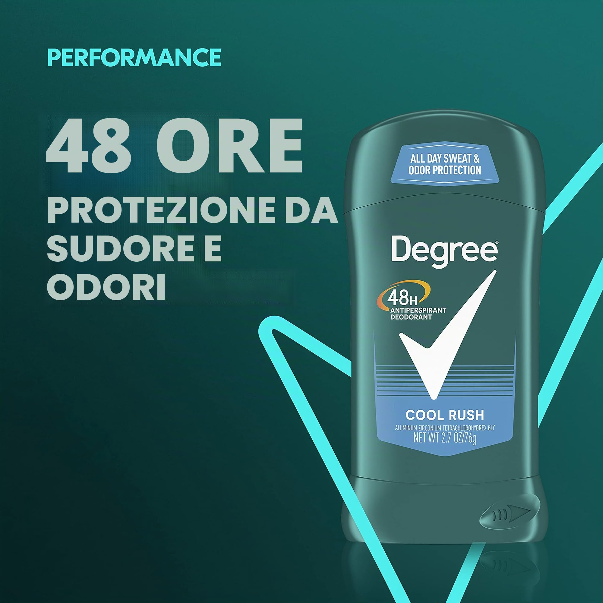 Degree Men Dry Protection Antiperspirant & Deodorante, Cool Rush 6 Pack of 6 by Degree Men