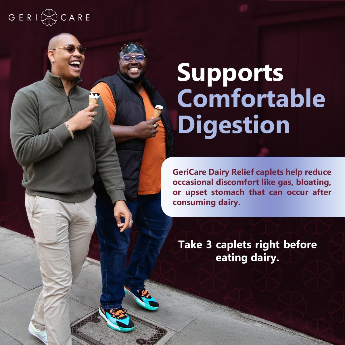 GeriCare Lactase Enzyme Dairy Relief Caplets – 3000 FCC Units, Digestive Enzyme Supplement for Dairy Products, for Better Lactose Digestion, Helps Prevent Gas, Bloating & Stomach Discomfort, 120 Count — Amazon image 5