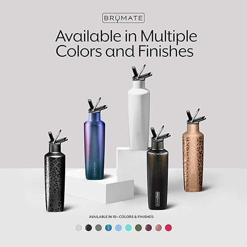 Miniatura 7 de BrüMate ReHydration - Mini botella de agua para niños, botella de agua aislada 100% a prueba de fugas para niños con pajilla, cantimplora de agua de