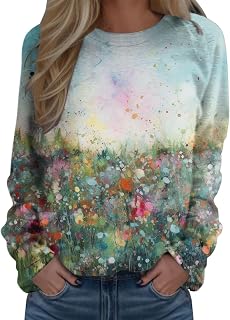 EYNMVR Oversized Sweatshirts for Women Plain Collar Zip Up Pullover Blouses Tops Crewneck Graphic Print Long Sleeve Shirts Jumpers 1/4 Zip Sportswear