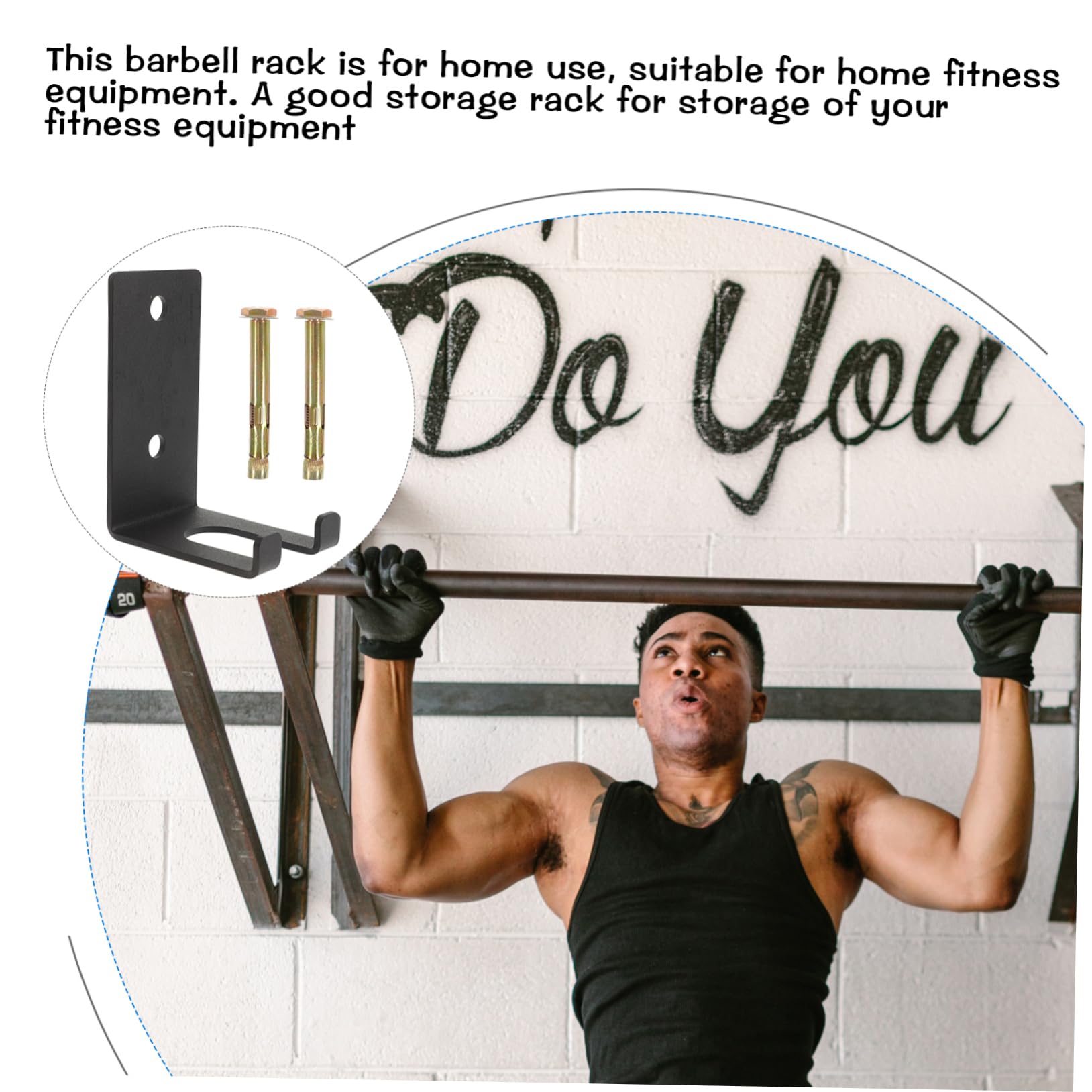 Abaodam Supporto per Bilanciere in Acciaio di Supporto per Manubri da Parete Accessorio Fitness per Uso Domestico Robusto e Durevole Pratico per Palestra e Fitness al Coperto