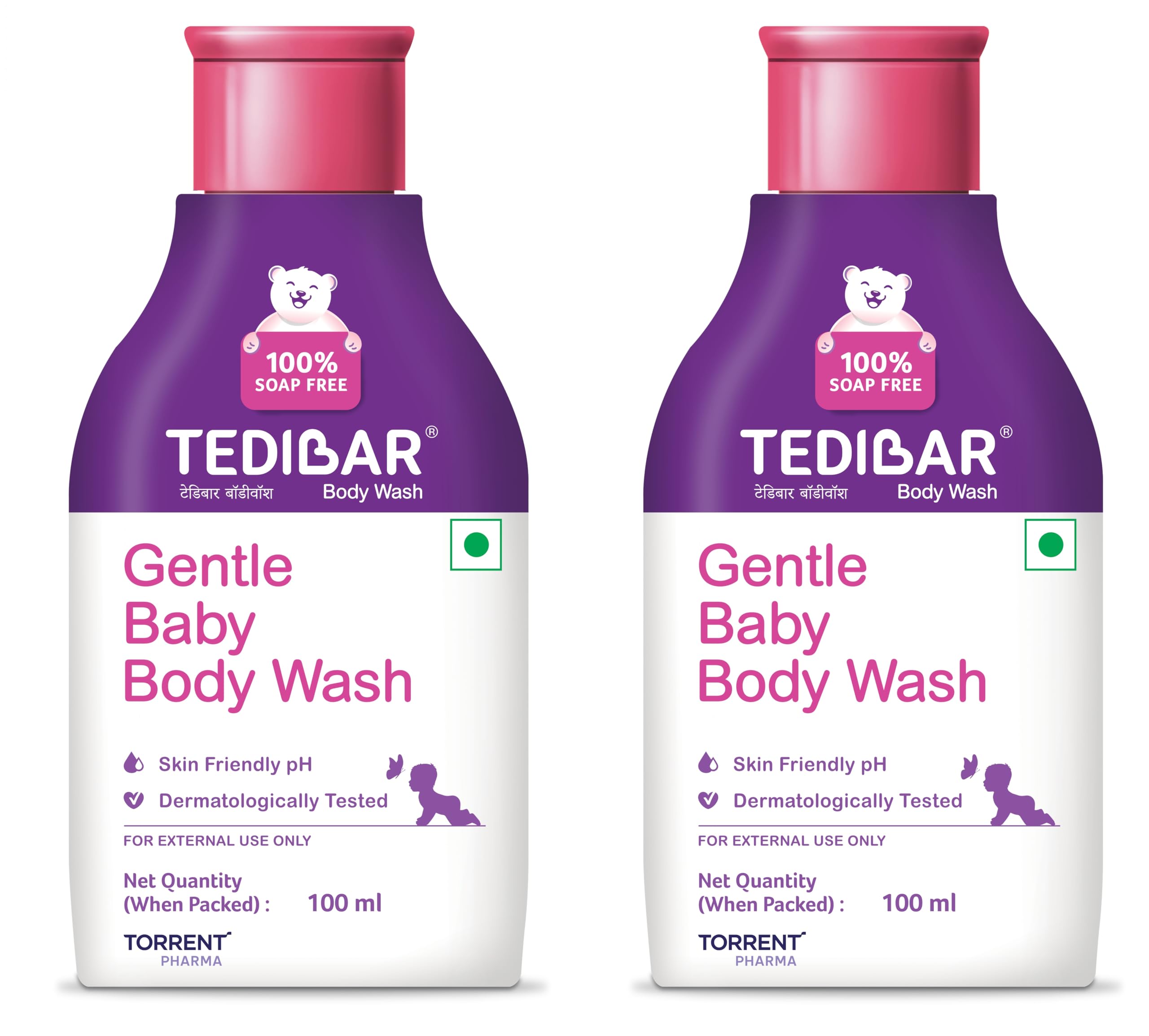 Tedibar Body Wash 100ml | 100% Soap Free|Skin Friendly pH - By Torrent Pharma (Pack of 2)-image-49