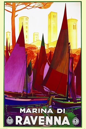 Marina Di Ravenna clásico 36x 24PÓSTER clásico Publicidad Cartel de viaje