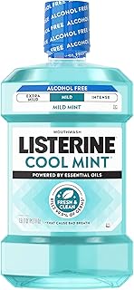 Listerine Total Care Anticavity Fluoride Mouthwash, 6 Benefits in 1 Oral Rinse Helps Kill 99% of Bad Breath Germs, Prevents Cavities, & Strengthens Teeth, Fresh Mint, 1 L, Pack of 1
