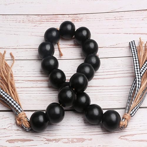 Miniatura 229 de Cuentas de madera redondas blancas de 0.394 in, 300 cuentas sueltas pintadas con espaciadores suaves para manualidades, collares y pulseras