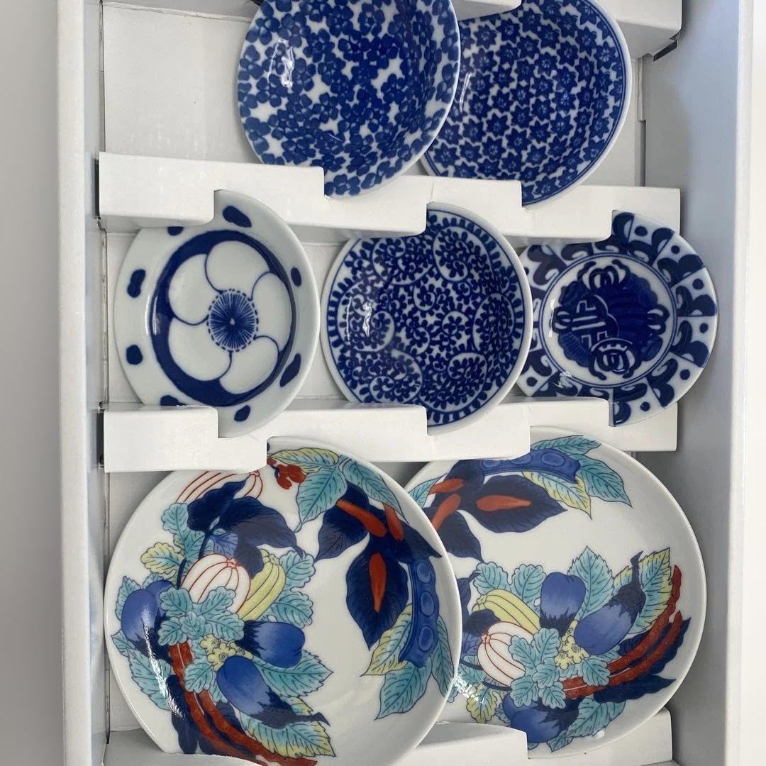 Amazon.co.jp: 有田焼 豆皿 銘々皿 7枚セット 工芸品 食器 : Home
