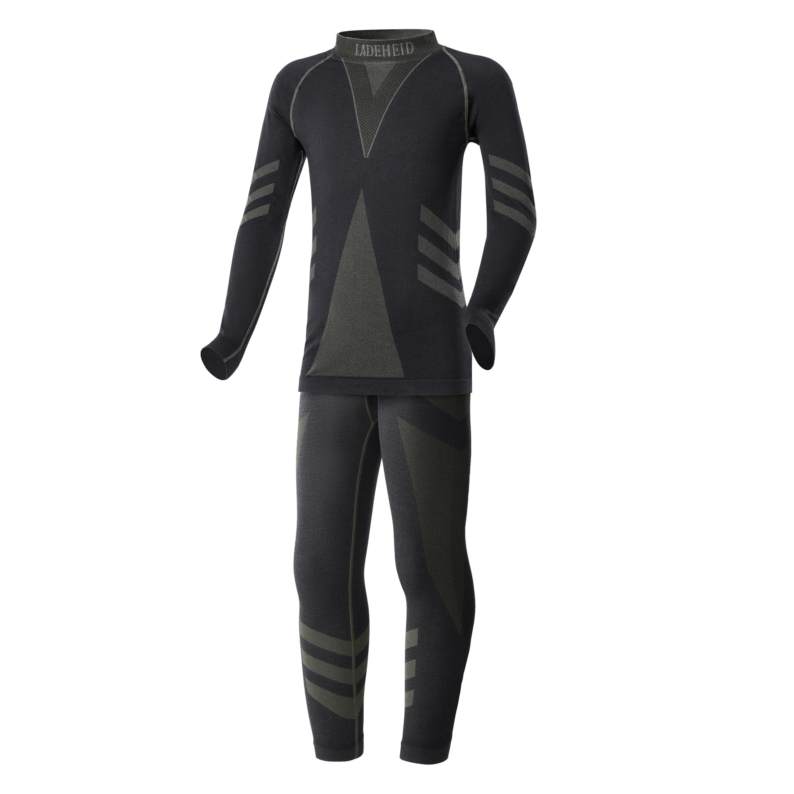 Ladeheid Skiunterwäsche Kinder Funktionsunterwäsche Set Langarm Shirt Lange Unterhose Thermoaktiv LAGI009