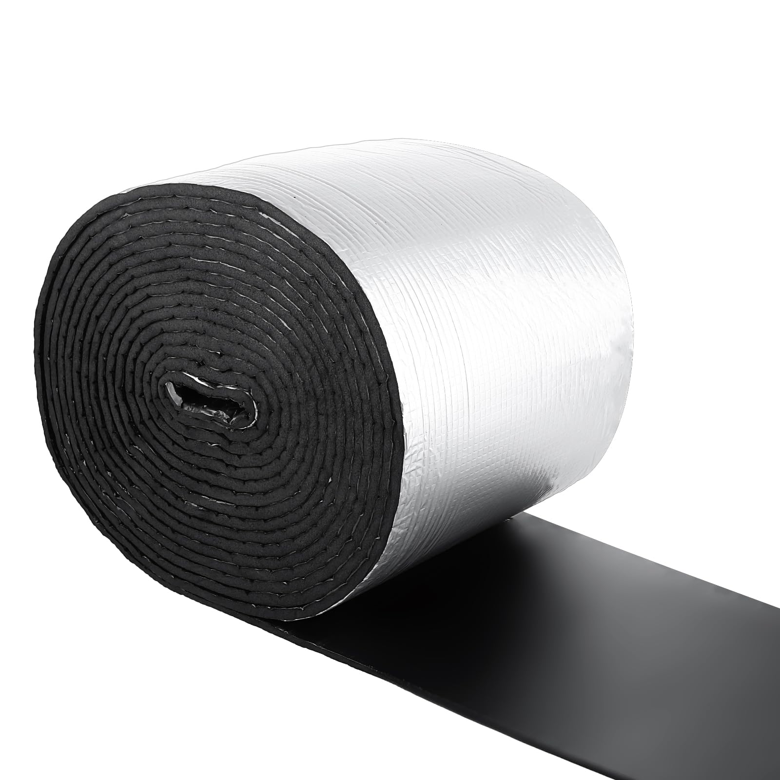 YOUNTHYE Self Adhesive Reflective Aluminium Foam Insulation 7mm Thick, 24cm x 10m Radiator Reflector Panels, Foil Insulation Roll for Floors, Roofs, Garage Doors and Camper Vans