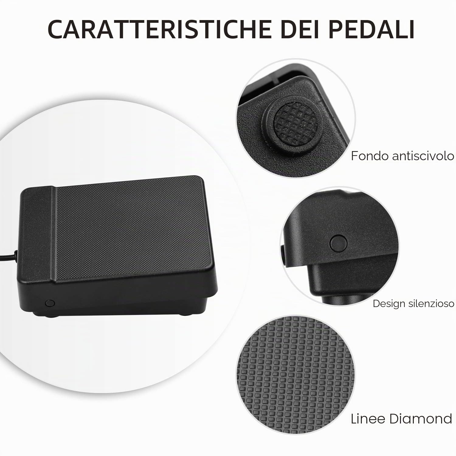COMETX Doppio pedale 3.5mm Interfaccia Compact Sustain Pedale Universale Doppio Pedale per Strumenti Musicali Pianoforte Pieghevole Portatile Tastiera Elettronica Tamburo Pieghevole Elettronico