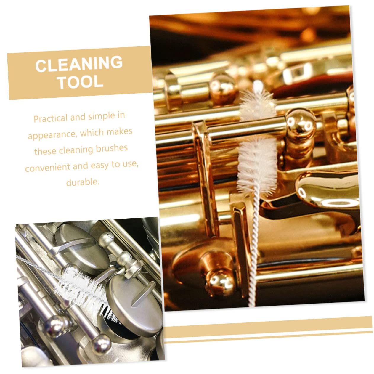 WHAMVOX Superior Cleaning Flute Brush for Flute Cleaning Tools Easy to Use