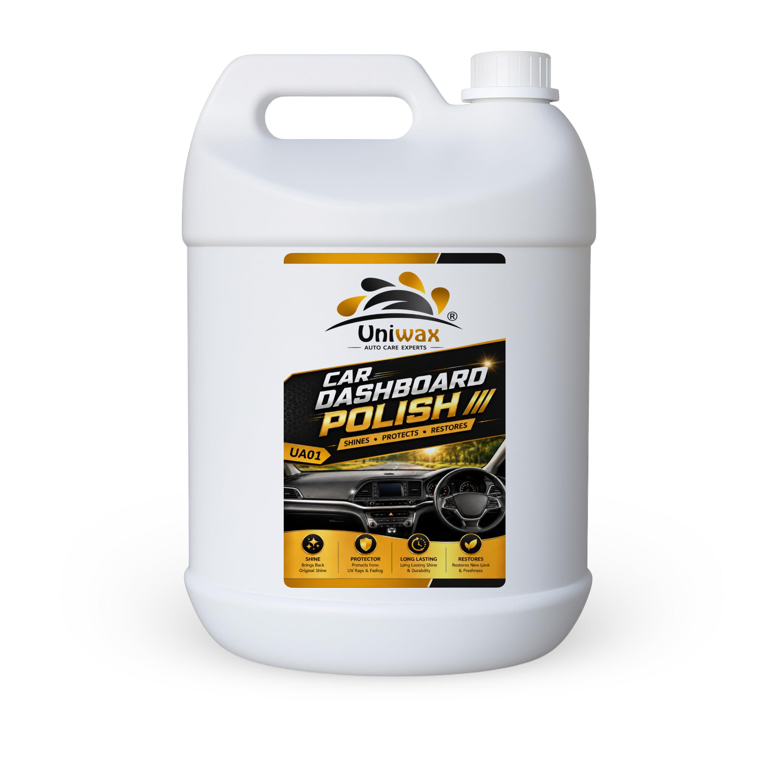 Uniwax Car Dashboard Polish and Shiner5kg || Protects and Shines Interiors of Cars, Bike, Motorcycle | Instant Shine | Suitable for Fibre, Plastic Surfaces-image-15