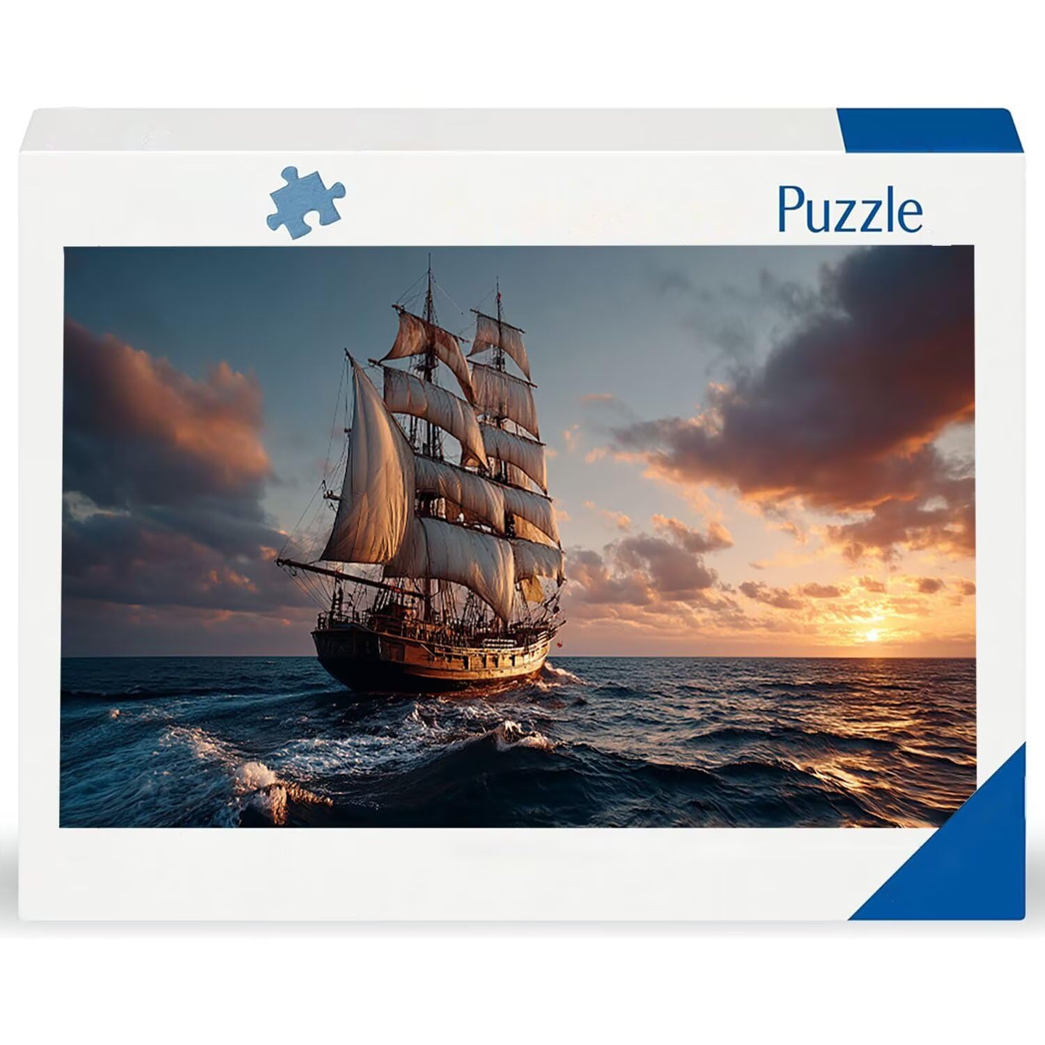 Puzzle para Adultos 1692 Piezas, Mar de Vela Puzzle, Difícil, Desafiante, Rompecabezas Encajan Perfectamente, Letras en la Parte Posterior, sin Polvo, Regalo para Personas Mayores (179x31cm) v-202