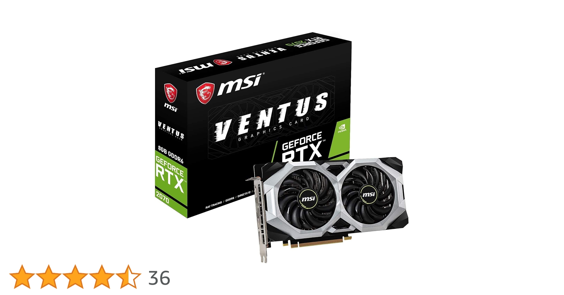 MSI GeForce RTX 2070 VENTUS 8G グラフィックボード Amazon | MSI GeForce RTX 2070 VENTUS 8G グラフィックスボード