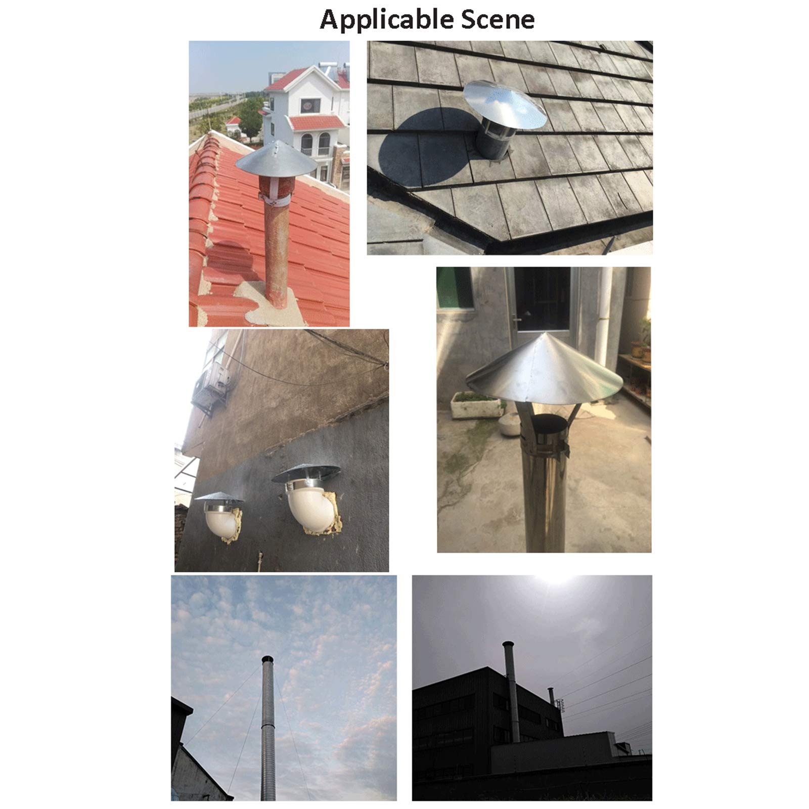 IBOWZ Chapeau De Cheminée Capuchon De Cheminée En Acier