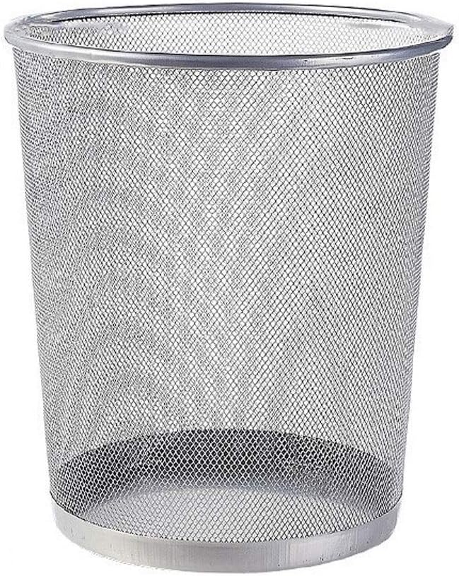 9622円 爆売り ごみ箱 落下防止ごみビンホーム オフィス 浴室のためのグリッドゴミ箱缶 ビン 4 7 Gallonbinのごみ箱 ラウンド廃棄物バスケット 廃棄物ビン ゴミ箱 Color Silver サイズ 大
