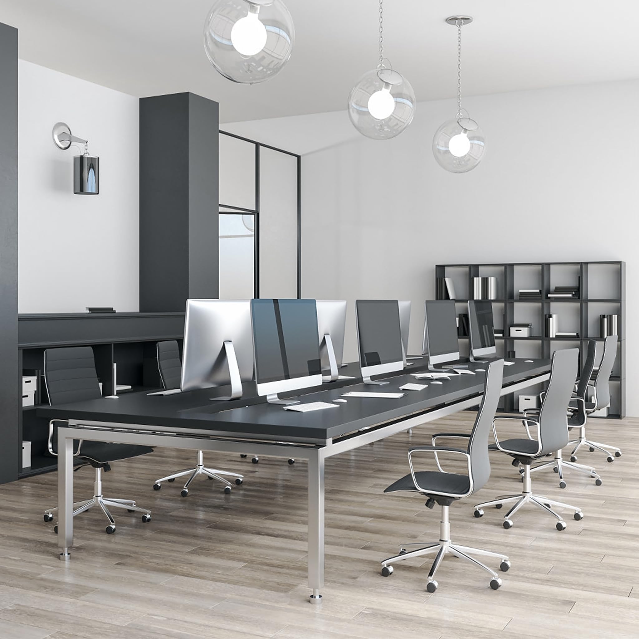 ACXIN Pavimento in PVC autoadesivo effetto legno, 7,5 m² (54 pezzi), grigio fumo