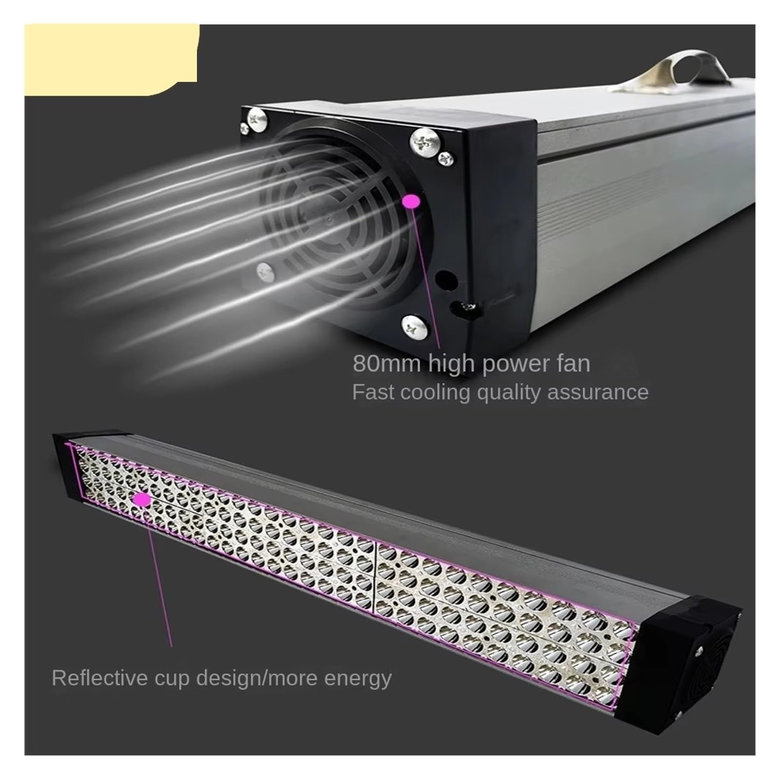 lámpara de curado UV, Lámpara LED Portátil De Curado UV Alta Potencia, Refrigerada Por Aire, 500W, 365nm, 395nm, 405nm, Resina Adhesiva, Exposición Especial A Tinta Soldadura(405nm,40LEDs 600W)