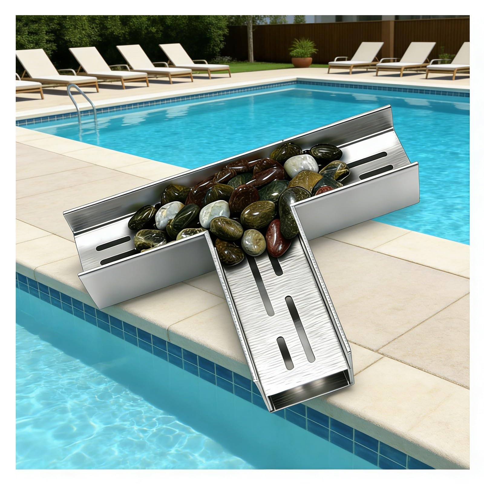 Stainless Steel Drainage Channel Grate 304 Garden Drainage Grate 90° Corner Accessory Linear Drain Filter (H10xW10CM/H3.94xW3.94IN)
