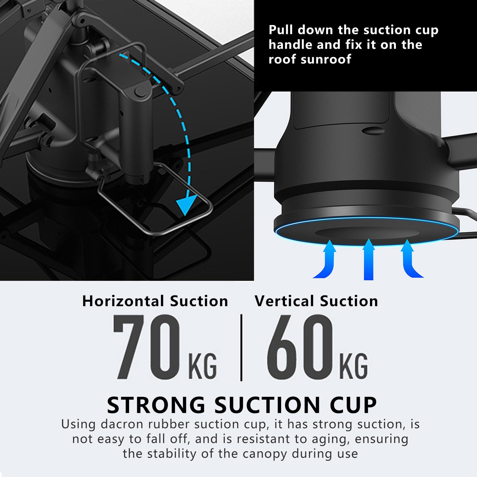 Tenda/Ombrellone per Auto Completamente Automatico - Rinfresca L'Auto in Estate E Protezione per Il Parcheggio All'Aperto, Tettoia Pieghevole E Mobile da 4,2 M, 4,8 M, 5,2 M Cyan-5.2m/17.1ft
