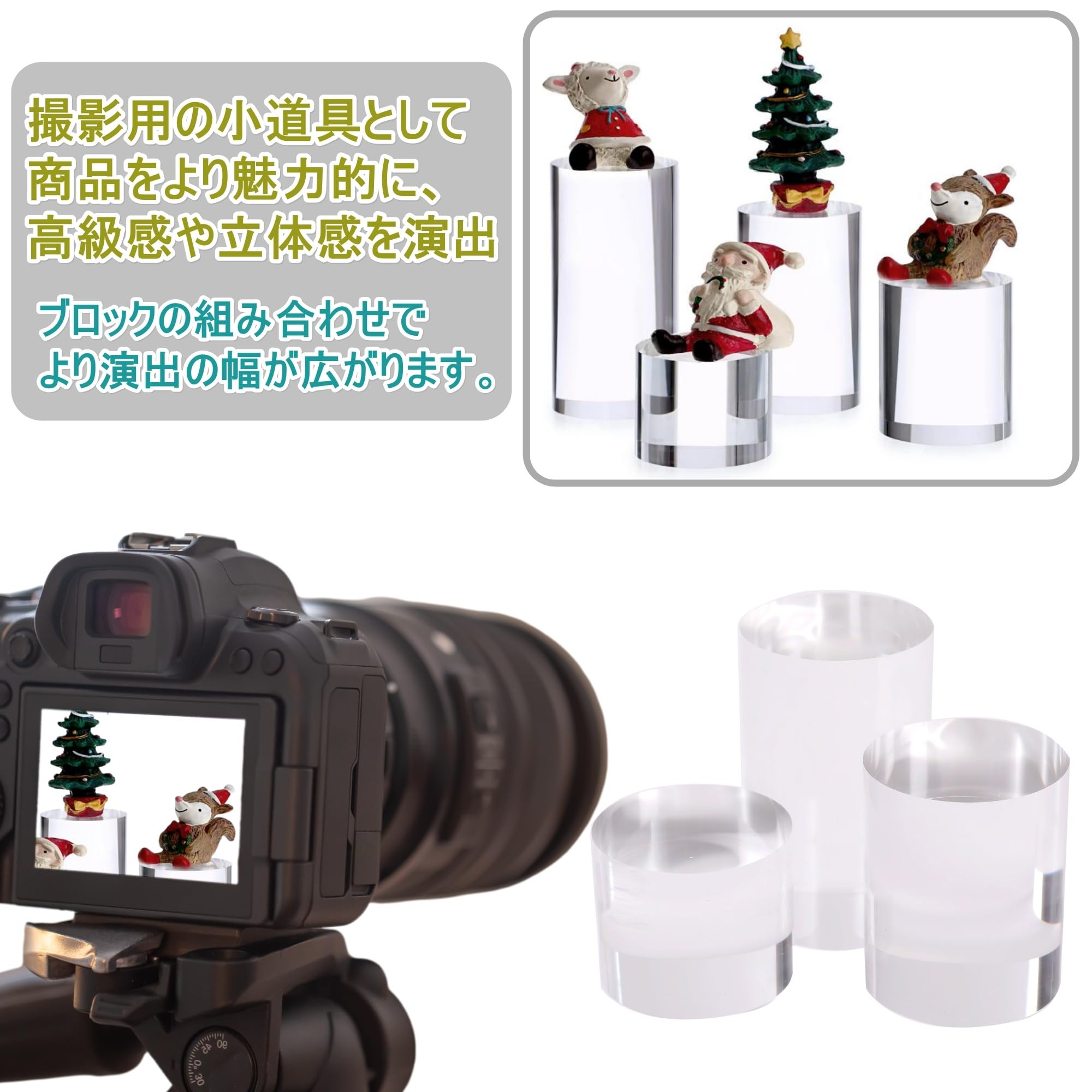 Amazon.co.jp: Anopono アクリルキューブ アクリルブロック 透明