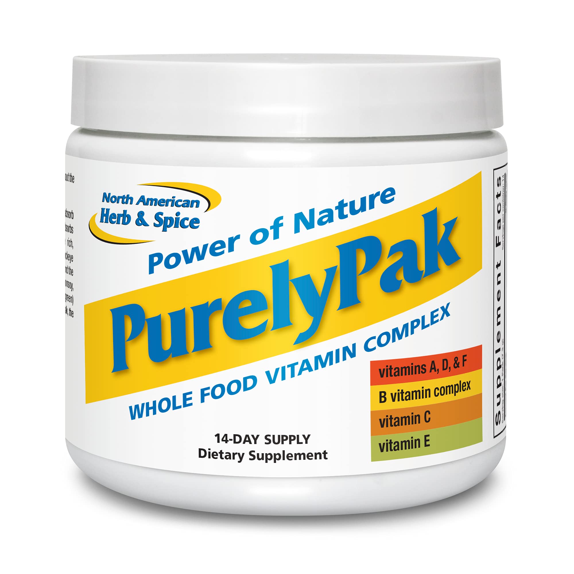 NORTH AMERICAN HERB & SPICE Purely Pak - Whole Food Vitamin Supplement Plan - Vitamin A, B Complex, C, D, E & Omega 3-6-9 - Easily Absorbable - Non-GMO - 14-Day