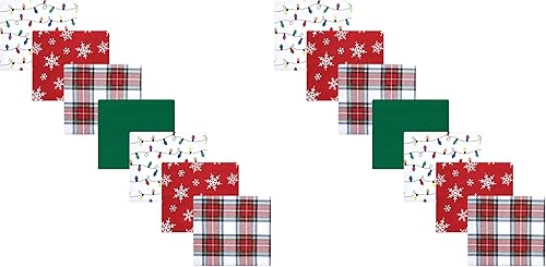 Miniatura 90 de Hudson Baby Paquete de 7 mantas receptoras unisex de franela de algodón para bebé, Dino Friends, talla única Abeja,Azul Verde Dino,Azul