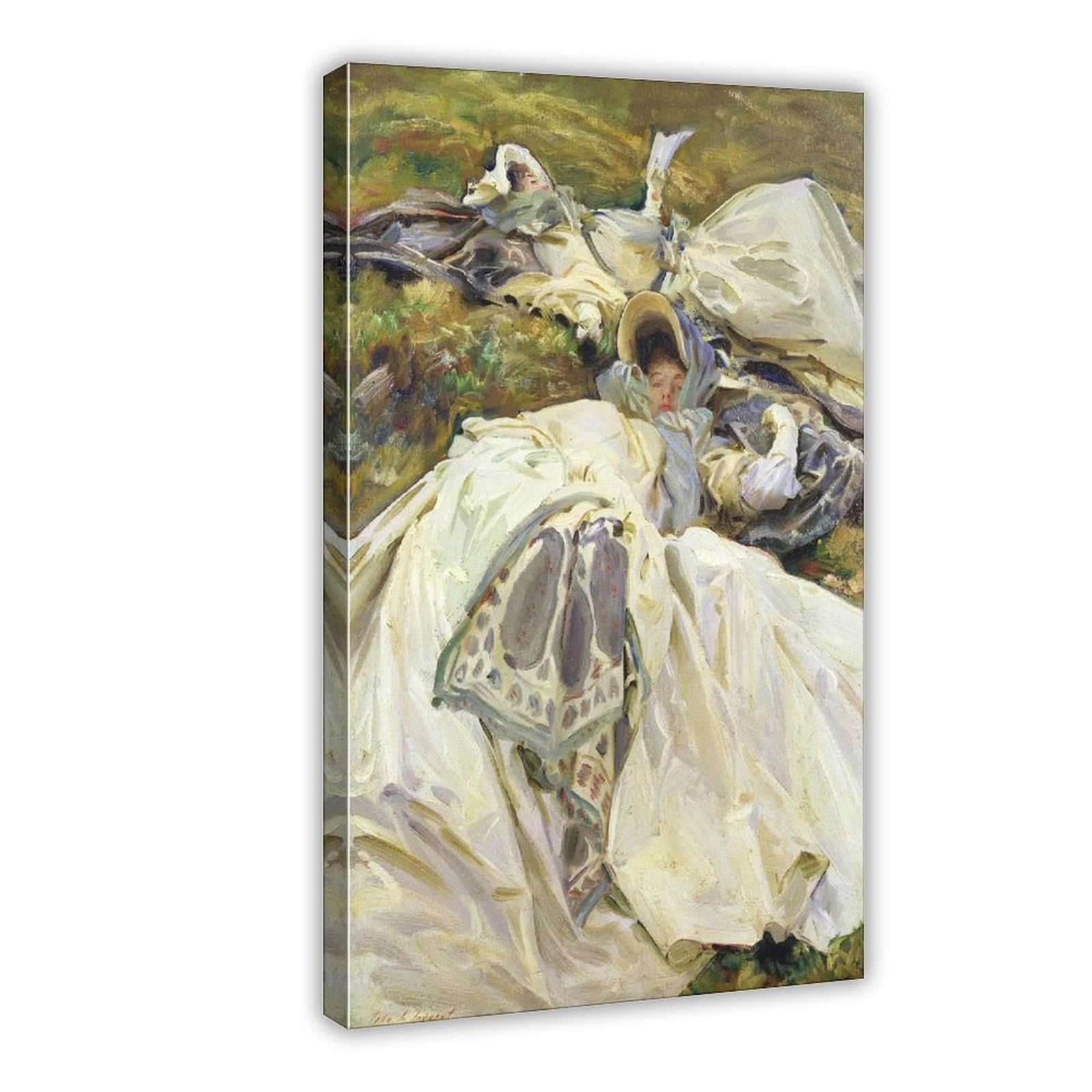 ANFOTCM John Singer Sargent, dwie białe sukienki, 1911, plakat na płótnie, sztuka ścienna, dekoracja, nadruk, obrazy do salonu, sypialni, dekoracja, 50 x 75 cm