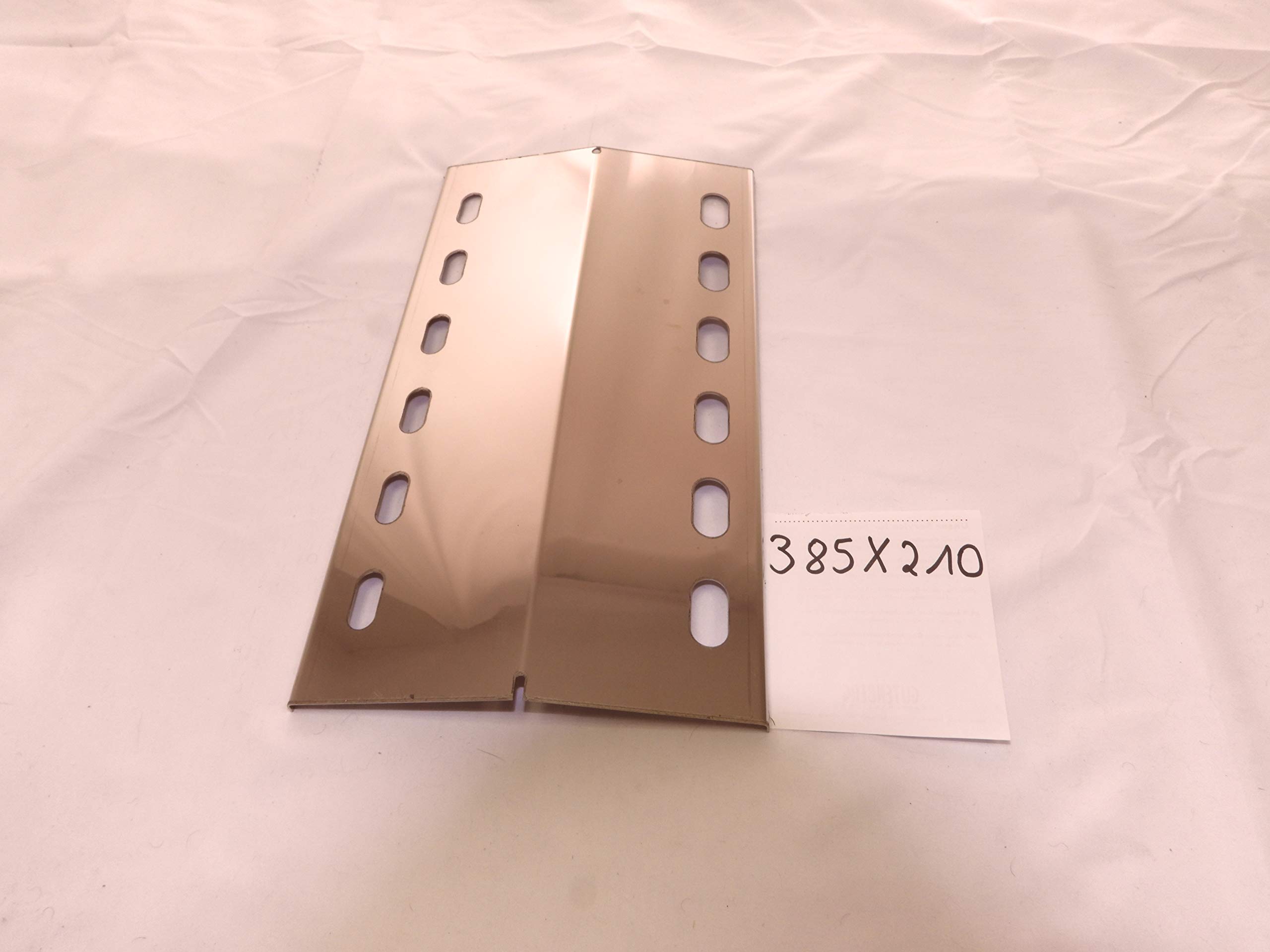 Manufaktur StollenwerkPremium Stainless Steel Flame Distributor HZ1bbq.de Stainless Steel V4A and V2A for All Grills with 1 mm - 2 mm Thickness Burner Cover (1 Piece 385 x 210 x 1 mm V2A)