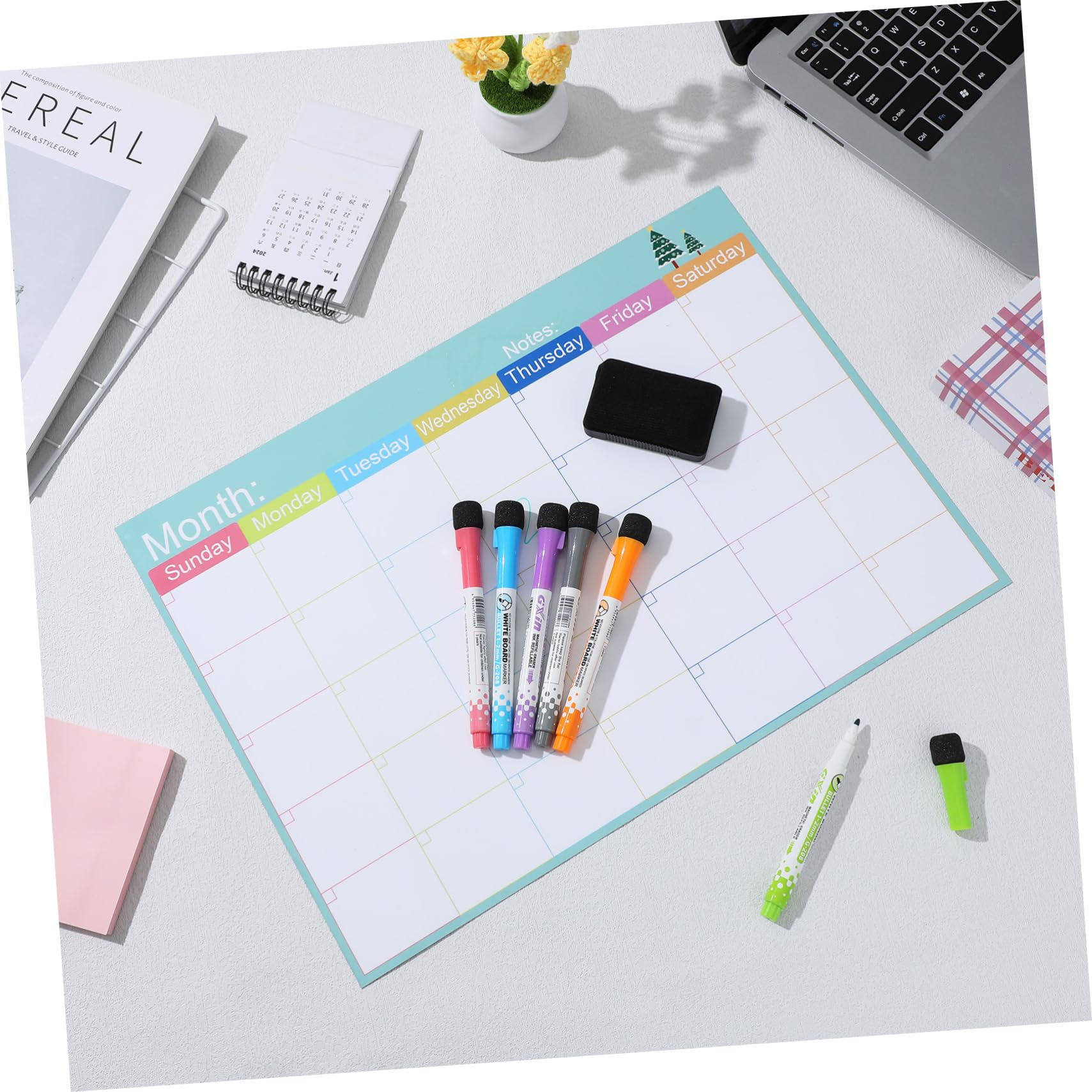 VILLCASE 4 Set Di Calendario Magnetico 2023 Due Pagine Al Mese Planner Da Scrivania Calendario Magnetico Da Frigorifero Planner Da Parete Cancellabile A Secco Per La Casa