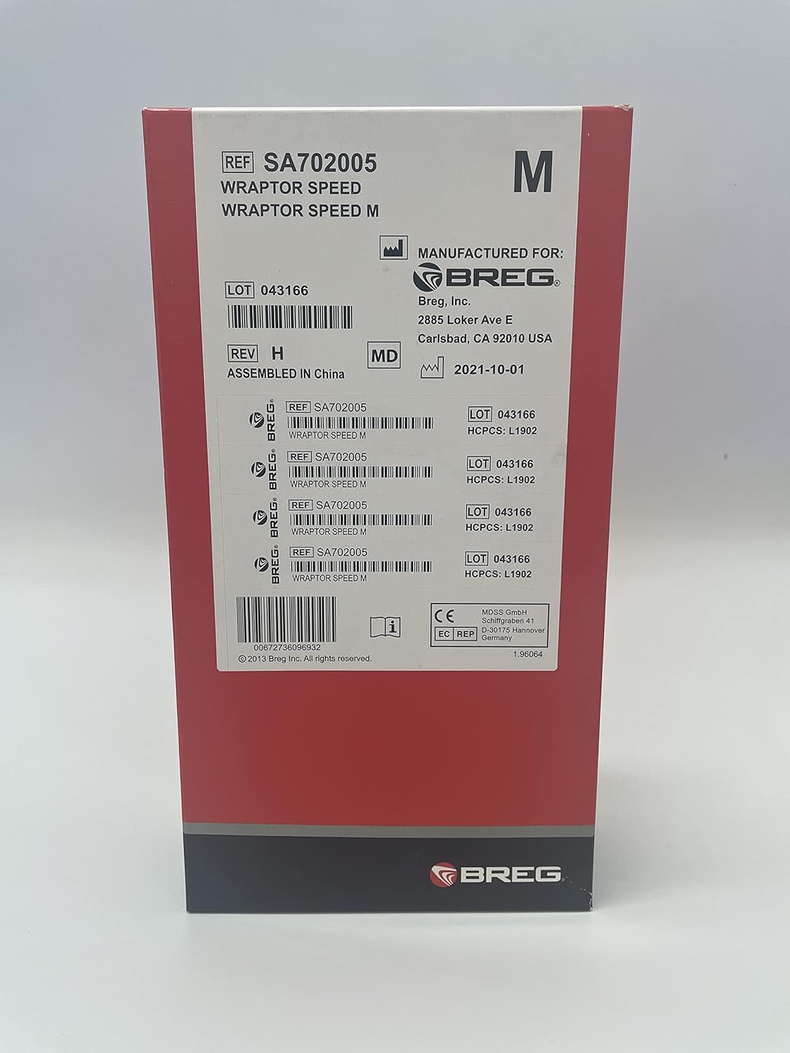 BREG 'SA702005 Wraptor Ankle Stabilizer with Speed Lacers, Black, M