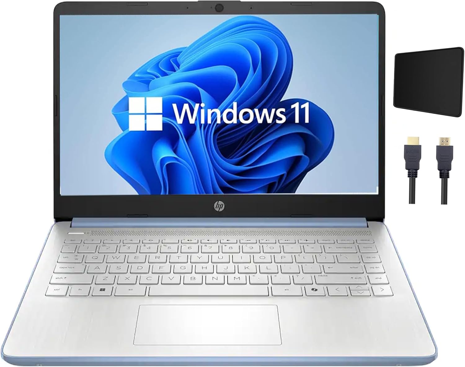 Hp 2025 14" Business Student Laptop Computer, Quad Core Intel N150 Processor, 4GB RAM,128GB UFS,1 Year Microsoft Office 365, Windows 11 Home, Copilot AI, Wi-Fi 6 - Pale Rose Gold