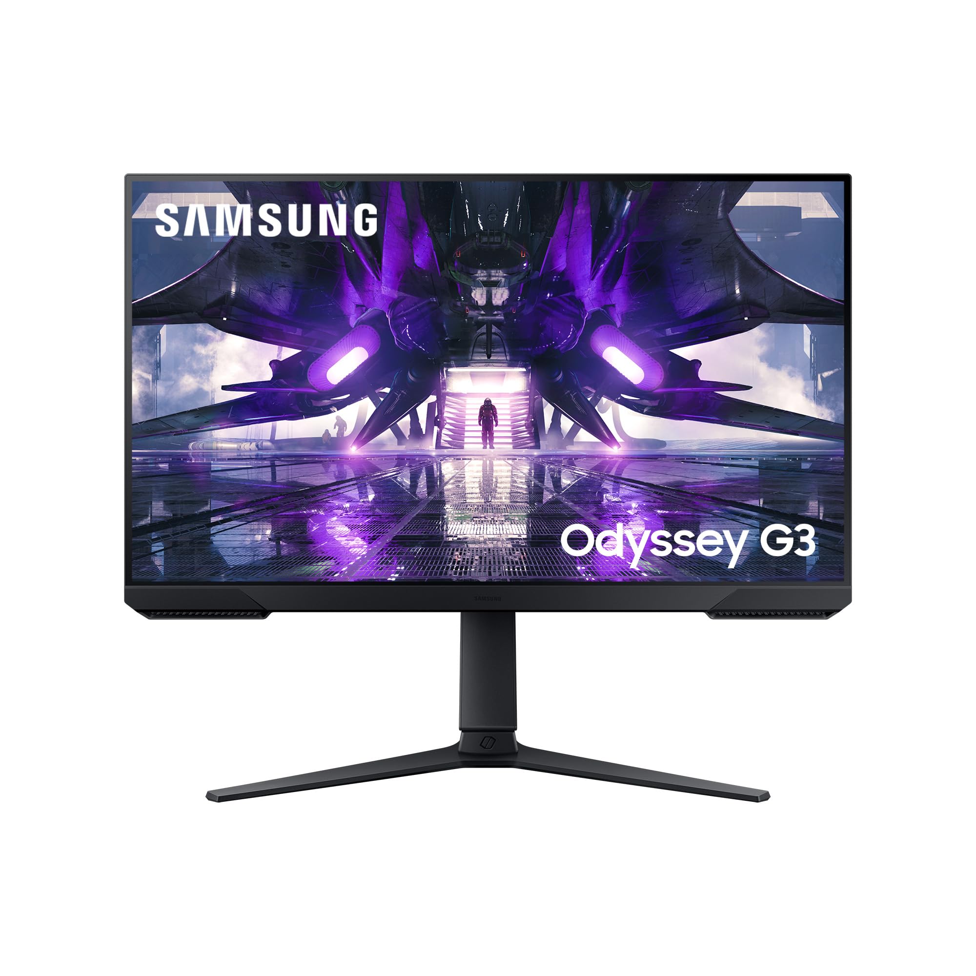 Samsung Monitor Gaming Odyssey G3 (S27AG322), Flat, 27", 1920x1080 (Full HD), VA, 165 Hz, 1 ms, FreeSync Premium, HDMI, Display Port, Ingresso Audio, HAS, Pivot, Flicker Free, Eye Saver Mode
