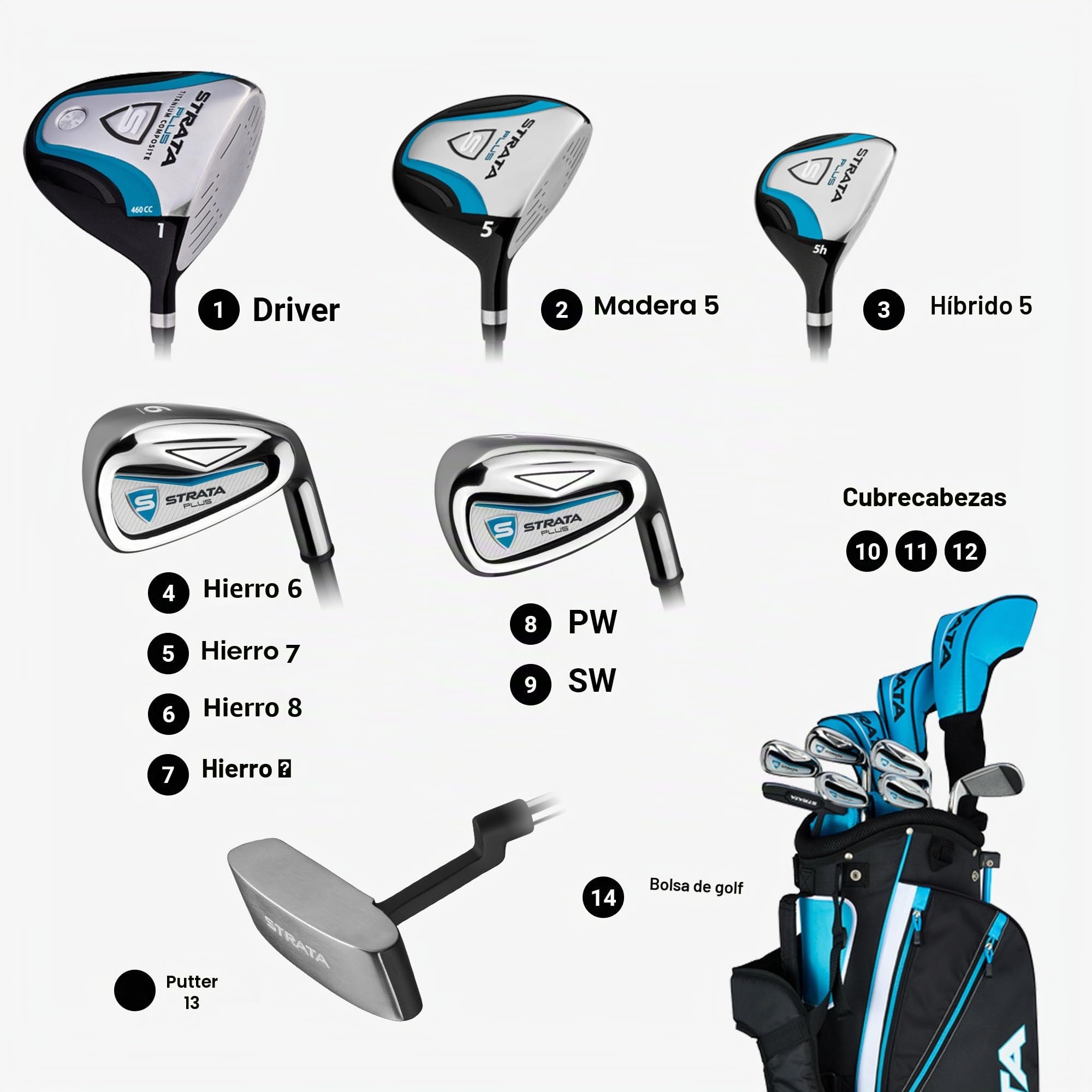 STRATA - Paquete de palos de golf para mujer