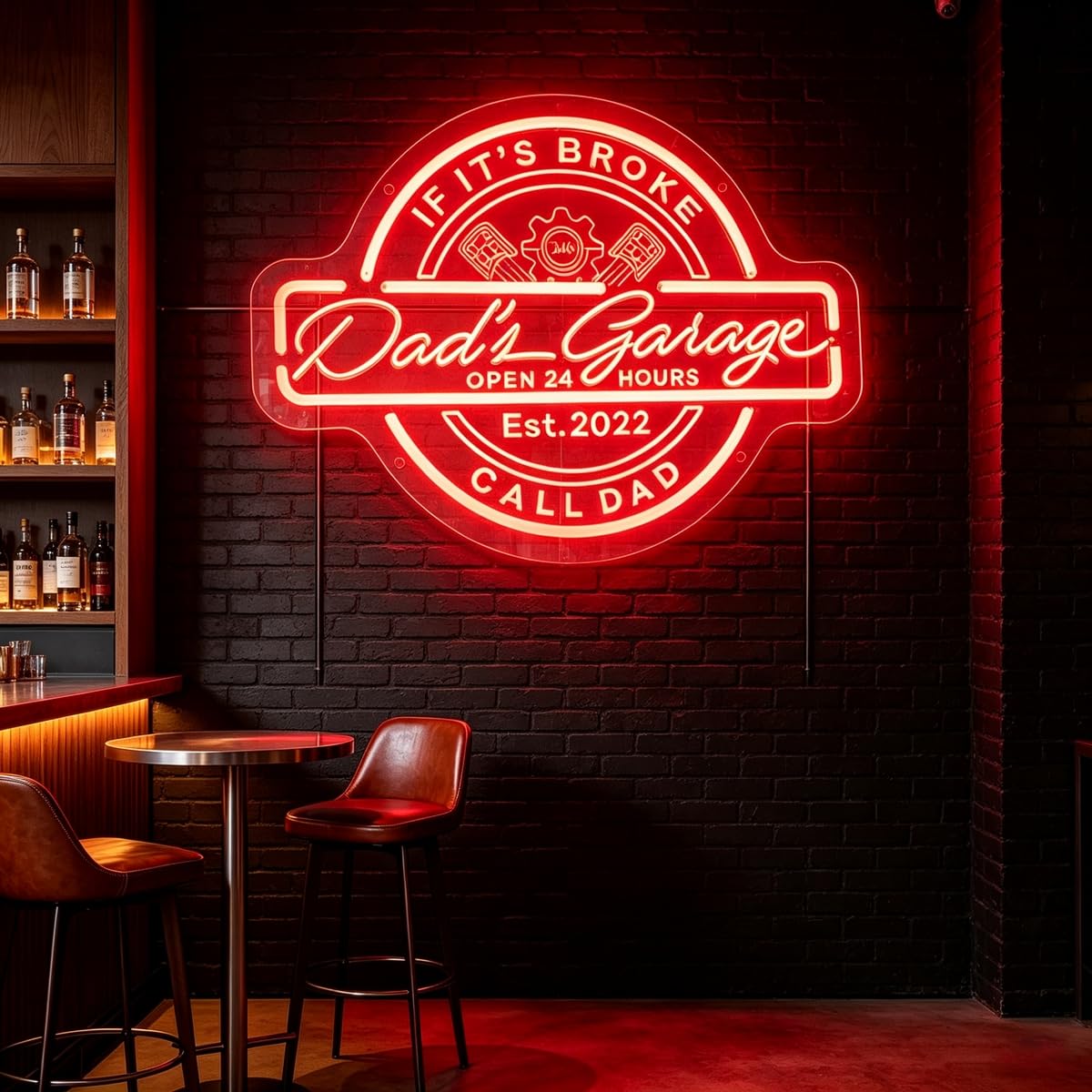Custom Garage Sign, Garage Neon Sign, USB Led Sign, Personalized Workshop Sign, Gift for Dad, Garage Wall Decor, Garage Decor, Father Day Gift