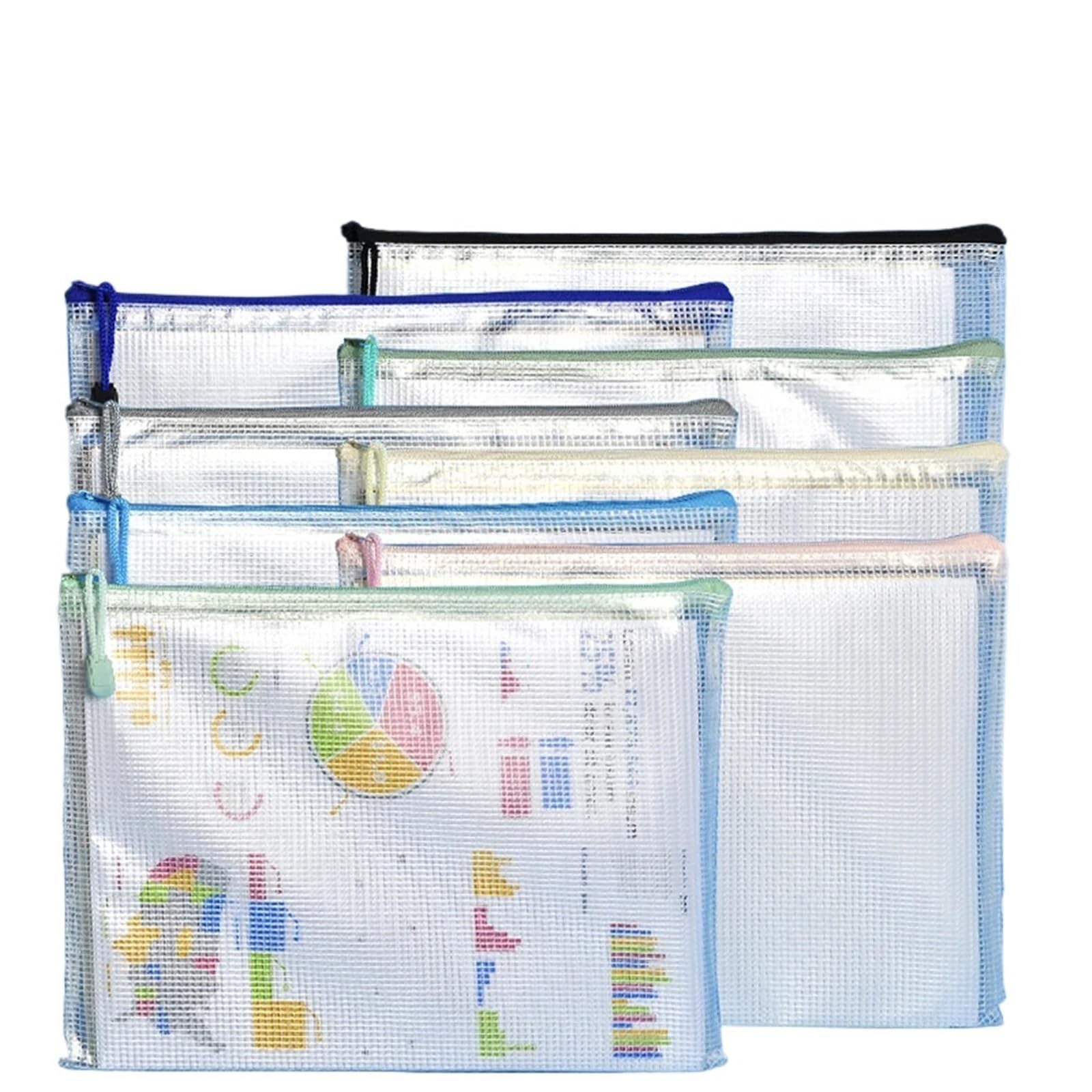 Borsa portadocumenti in plastica impermeabile A4 con cerniera