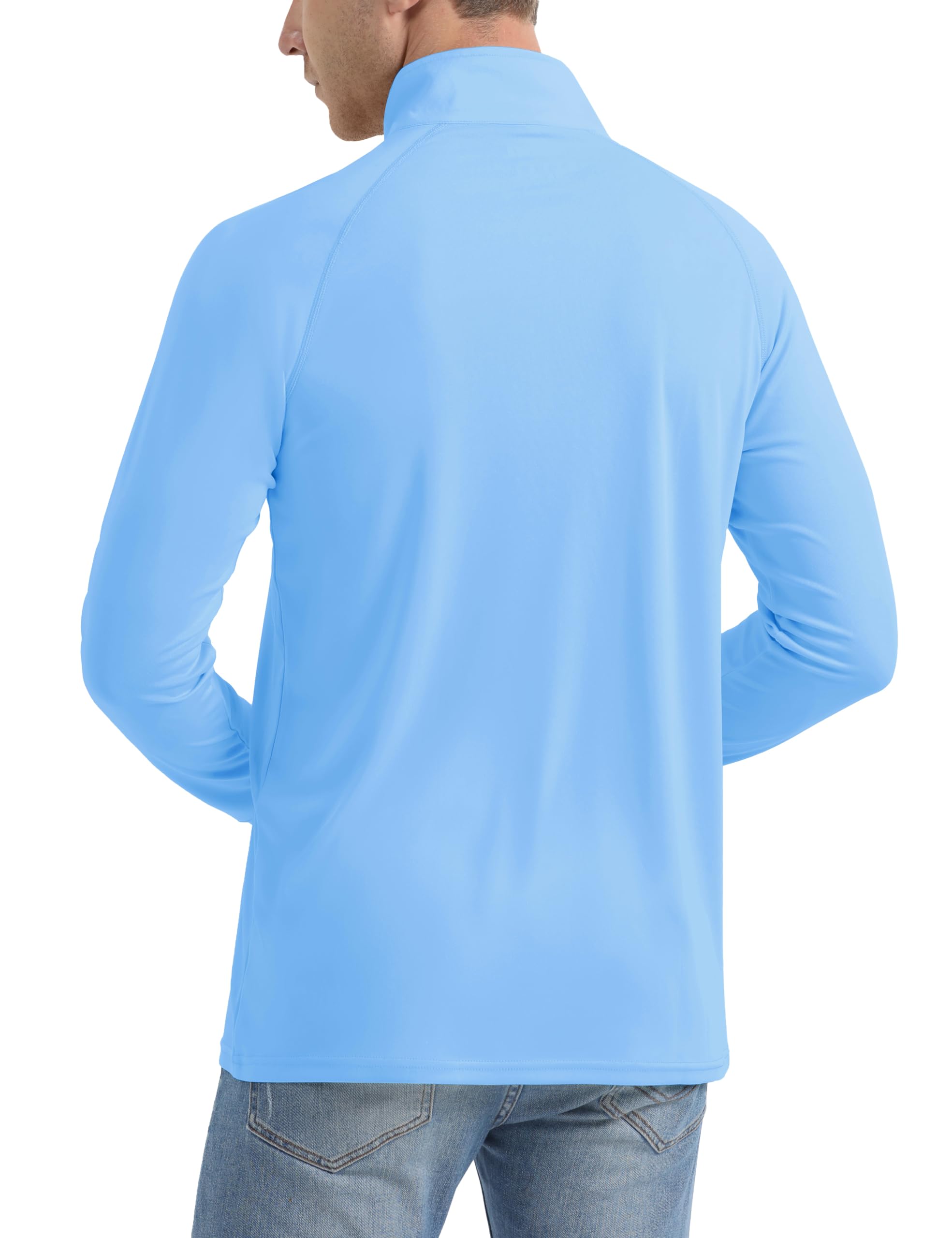 MAGCOMSEN Rashguard koszulka męska, z zamkiem błyskawicznym 1/4, UPF 50+, koszulka sportowa, szybkoschnąca, funkcjonalna
