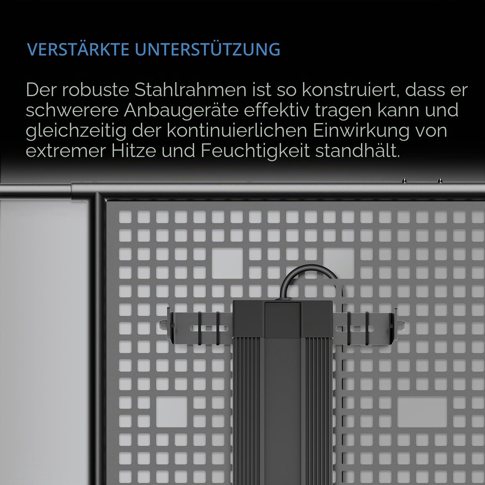 AC Infinity Gerätehalter für Growzelte Stahl Wandtafel Kabelmanagement 150 × 150 cm