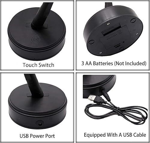 Miniatura 6 de OURBAOFU 36 luces LED de cerezo en flor de cerezo, árbol de hadas brillantes, funciona con pilas, funciona con USB, lámpara de árbol de mesa para